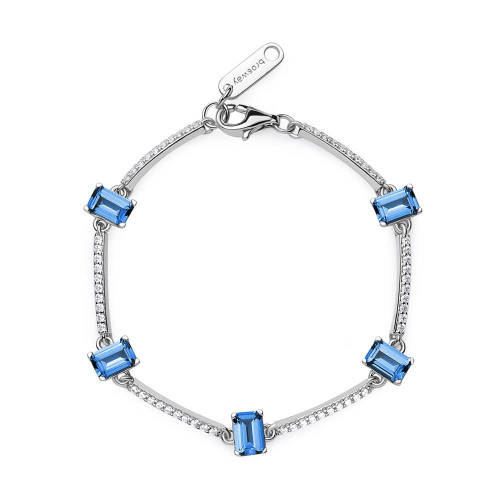 Stříbrný náramek Brosway Fancy Freedom Blue FFB04