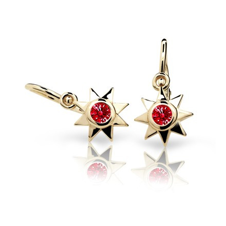 Detske naušnice zlaté C1995Z-Ruby Dark