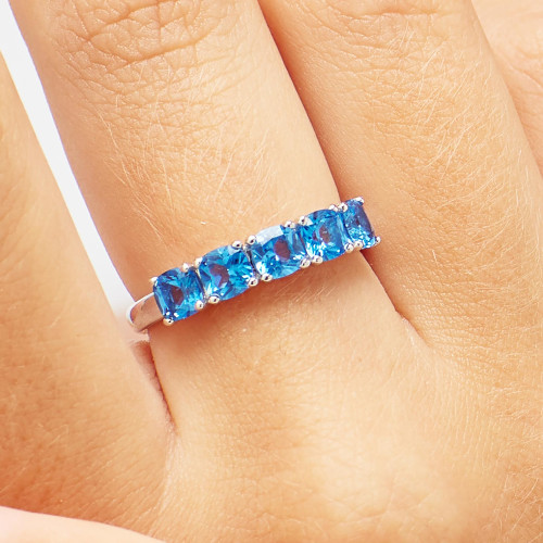 Prsteň so zirkónmi Brosway Fancy freedom Blue FFB14
