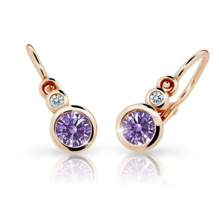 Detské naušničky C1984R-Amethyst