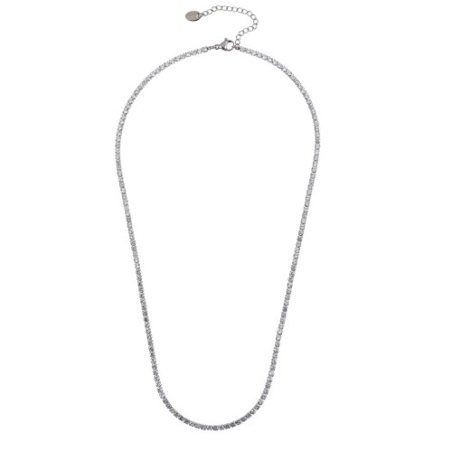Tenisový náhrdelník so zirkónmi z ocele MNSS68