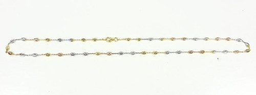 Elegantný pozlátený strieborný náhrdelník 3104750020