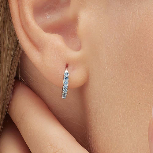 Náušnice so zirkónmi Brosway Fancy Freedom Blue FFB81