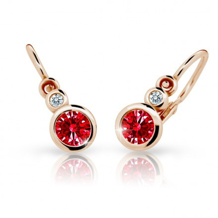 Detské naušničky C1984R-Ruby Dark