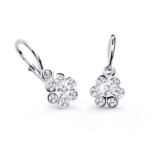 Detské náušnice zlaté Cutie Jewellery C1737B-White