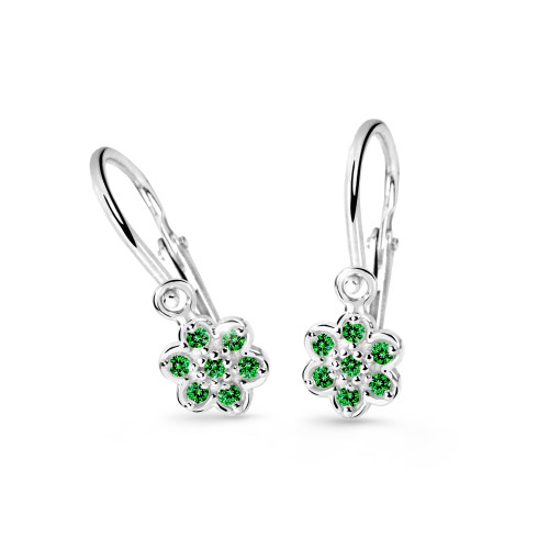 Detské zlate naušnice Cutie Jewellery C2746B-Green