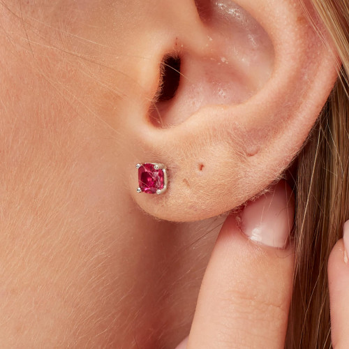 Strieborná náušnice so zirkónom Brosway Fancy Passion Ruby FPR05