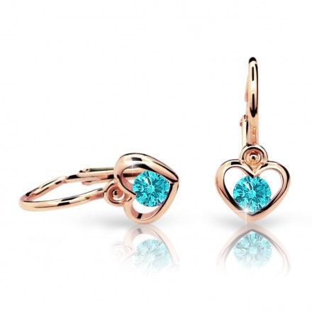 Zlaté detské naušnice Cutie Jewellery C1943R Mint Green