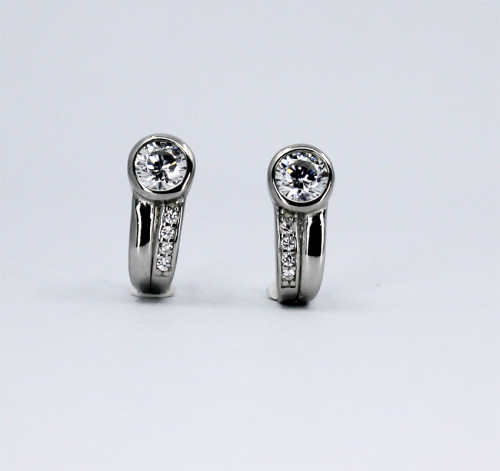 Strieborné náušnice s kamienkami 307708