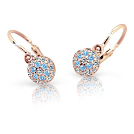 Náušnice pre bábätko z bieleho zlata C2150R-Arctic Blue