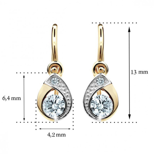 Zlaté detske náušnice C1898Z