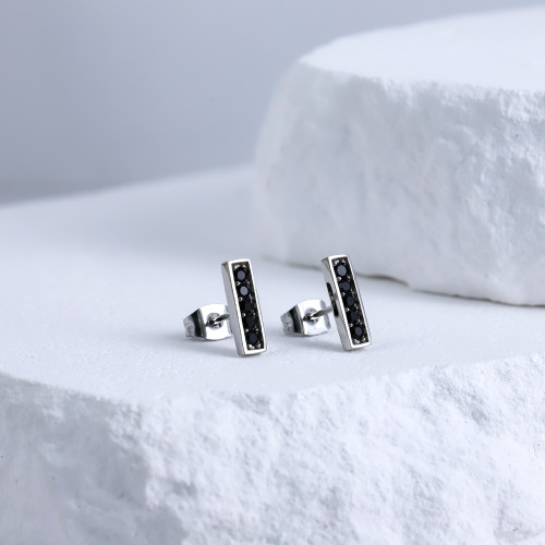 Oceľové náušnice so zirkónmi ESS805