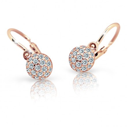 Náušnice pre bábätko z bieleho zlata C2150R-White