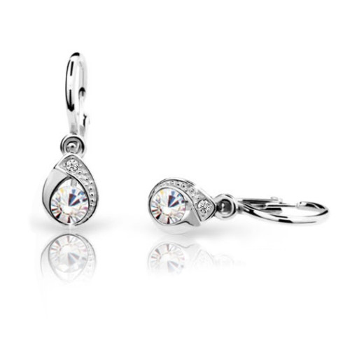 Zlate detské náušnice pre babatko Cutie Jewellery C1898B White