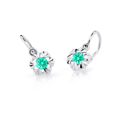 Detské zlaté náušnice C2213B-Mint Green