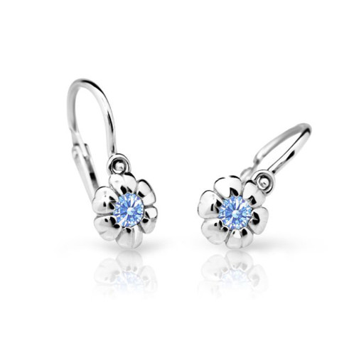 Detské náušnice biele zlato C2151B-Arctic Blue