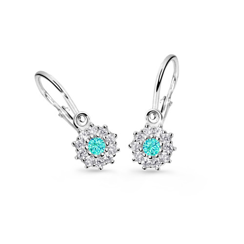Detské naušnice zlaté Cutie Jewellery C2749B-Mint Green