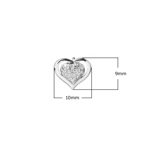 Strieborné náušnice srdiečka na skrutku 313125001