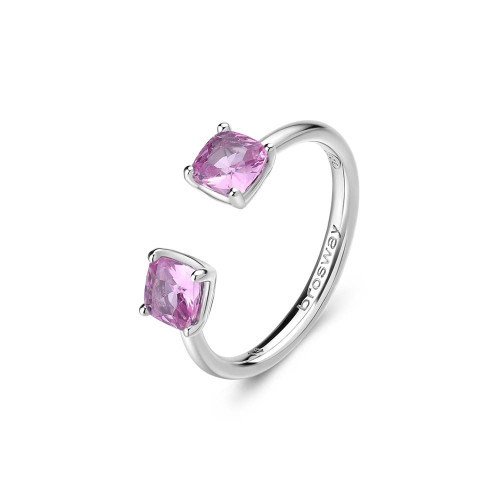 Psteň striebro so zirkónmi Brosway Fancy Vibrant Pink FVP11