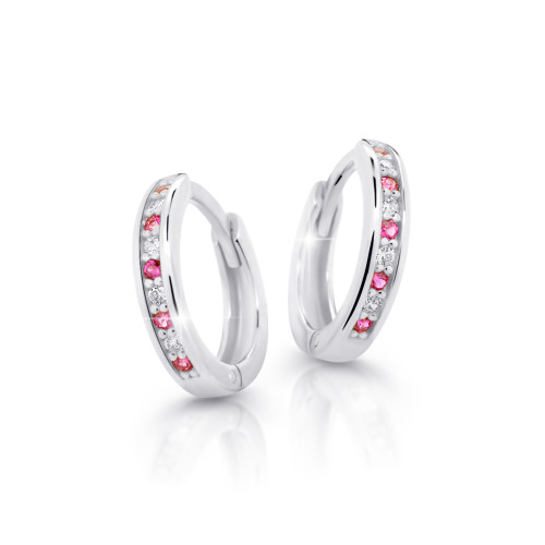 Detské náušnice krúžky Cutie Jewellery C3342B-Tcf Red