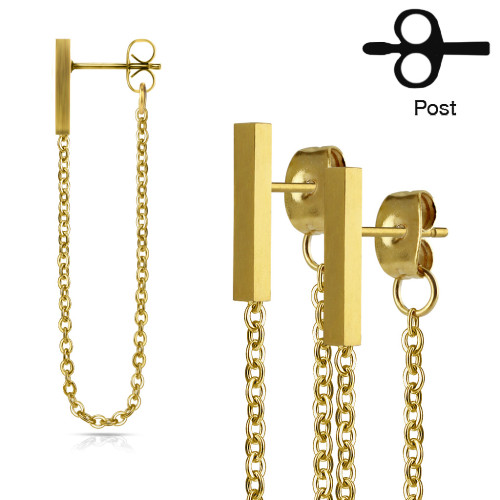Dámske dlhé náusnice 3070-Gold