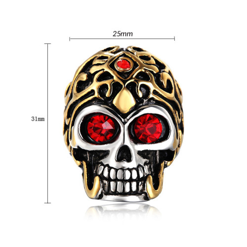 Prsteň z chirurgickej ocele lebka WJHZ426