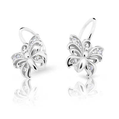 Detské náušnice Cutie Jewellery C2226B White - Biele zlato 585/000