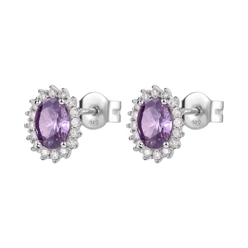 Náušnice so zirkónmi Brosway Fancy Magic Purple FMP22