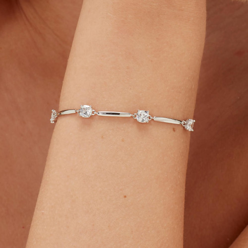 Strieborný náramok na ruku Brosway Fancy Infinite White FIW05