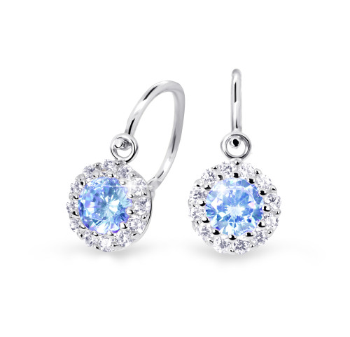 Detské zlate naušnice Cutie Jewellery C2745B-Arctic Blue