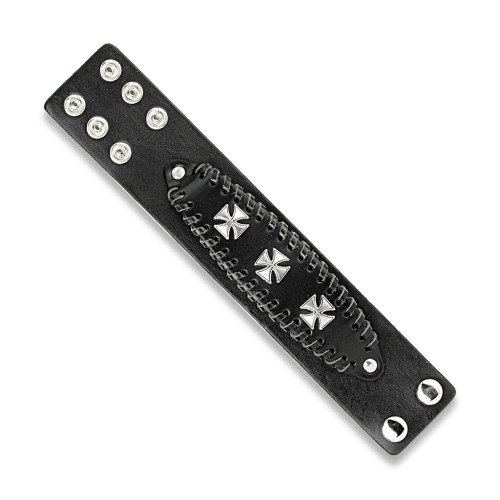 Pánsky náramok na ruku kožený SESL0212-BK
