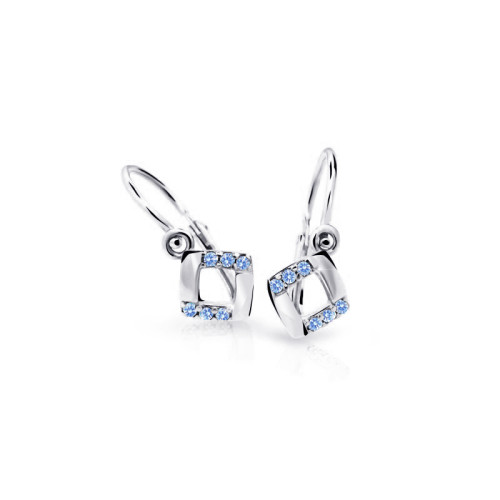 Zlaté detské náušnice C2268B-Arctic Blue