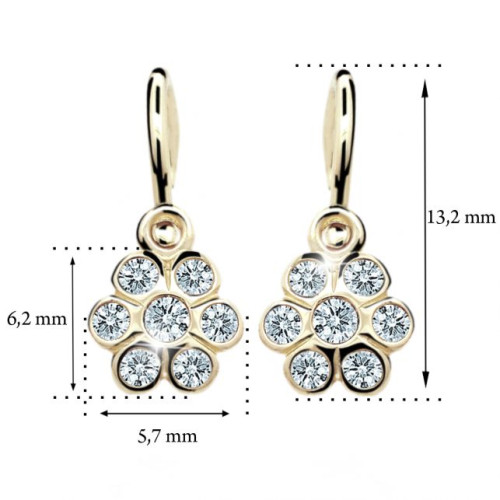 Detské zlaté naušnice Cutie Jewellery C1737Z