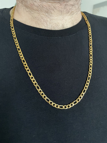 Zlatá retiazka z chirurgickej ocele vzor figaro WJHN172-5