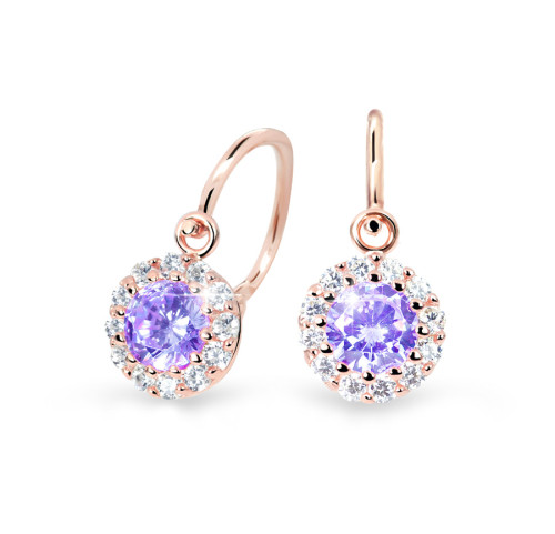 Zlaté dětské náušnice Cutie Jewellery C2745R-Ametyst