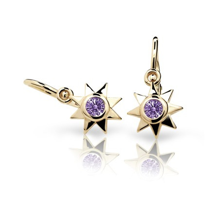 Detske naušnice zlaté C1995Z-Amethyst
