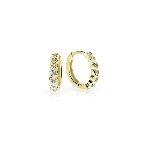 Náušnice pre deti zlate Cutie C3341Z White