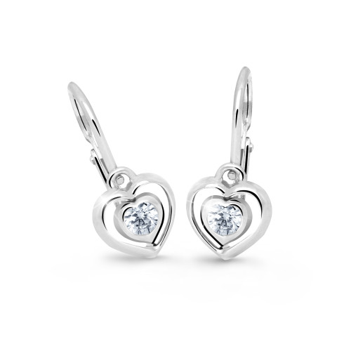 Detské zlate naušnice Cutie Jewellery C2752B-White