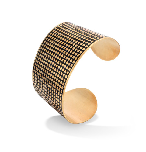 Pevný zlatý náramok z chirurgickej ocele MCBSS026