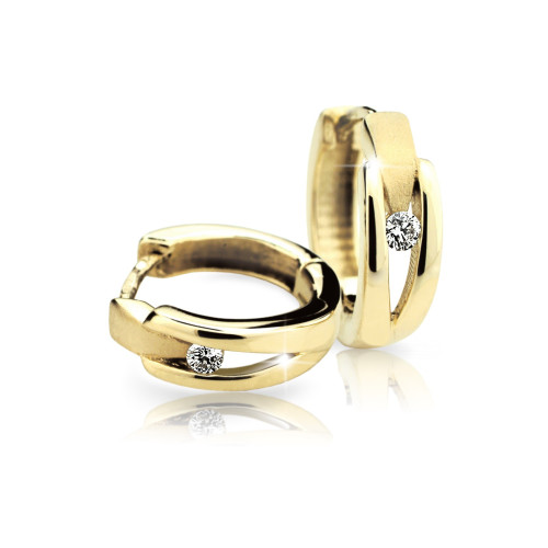 Zlaté naušnice so zirkónmi Cutie Jewellery Z2023Y