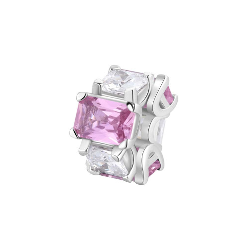 Strieborný korálik so zirkónmi Brosway Fancy Vibrant Pink FVP02