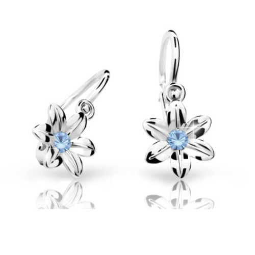 Detské naušnice biele zlato Cutie Jewellery C1993B Arctic Blue