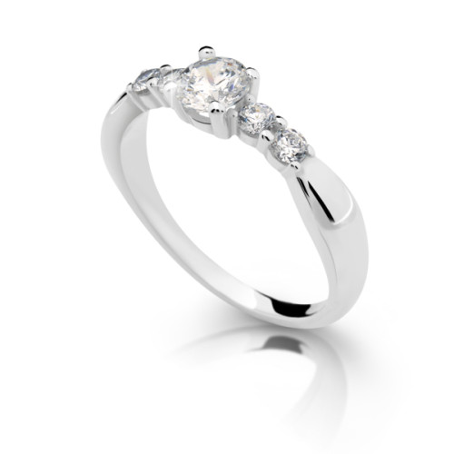 Prstienok striebro so zirkónmi 2356