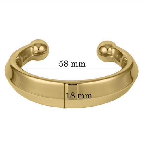 Moderný náramok z chirurgickej ocele zlatý MBSG38GD