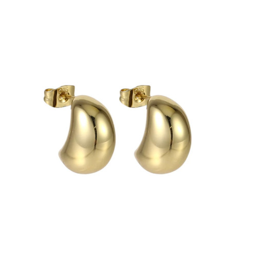 Štýlové pozlátené náušnice z chirurgickej ocele slzy MESS76