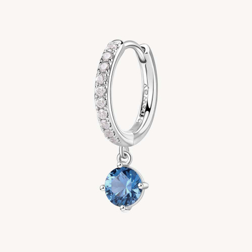 Single náušnice striebro so zirkónmi Brosway Fancy Freedom Blue FFB82