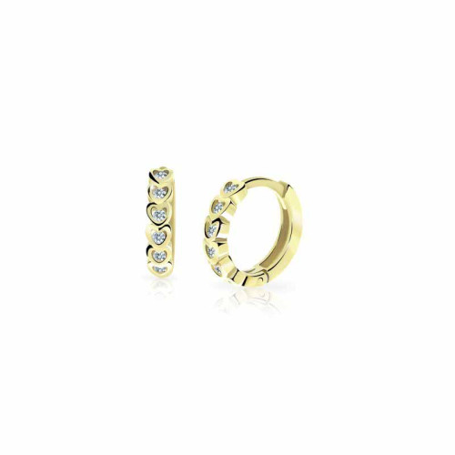 Detské náušnice krúžky zlaté Cutie Jewellery C3339Z-White