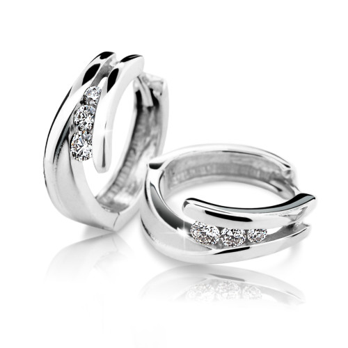 Náušnice z bieleho zlata Cutie Jewellery C6433B