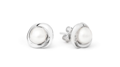 Strieborné perlové náušnice SK19371E