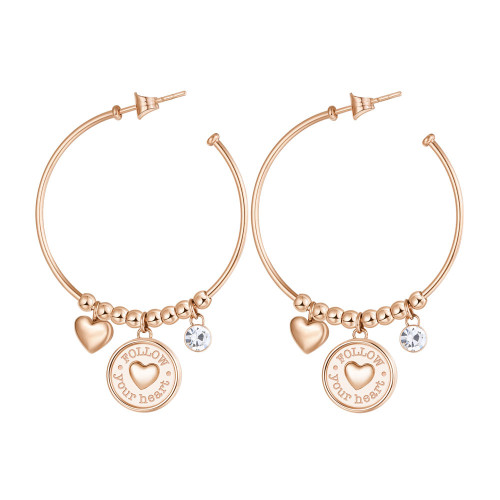 Dámske oceľové náušnice Brosway BHKL22EN